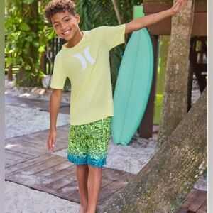 Hurley Vibrant Multicolor Graphic Swim Boardshorts